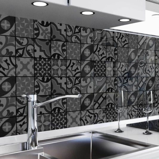 Küchenrückwand selbstklebend - Mosaikfliesen dunkel