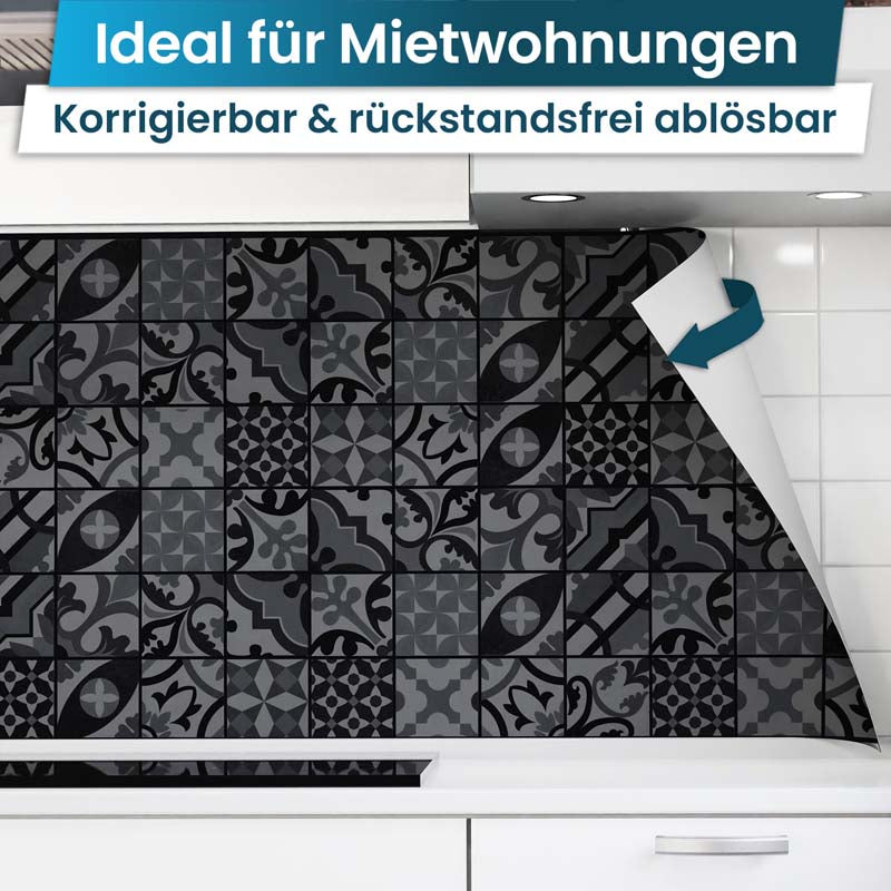 Küchenrückwand selbstklebend - Mosaikfliesen dunkel
