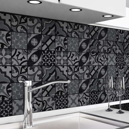 Küchenrückwand selbstklebend - Mosaikfliesen dunkel