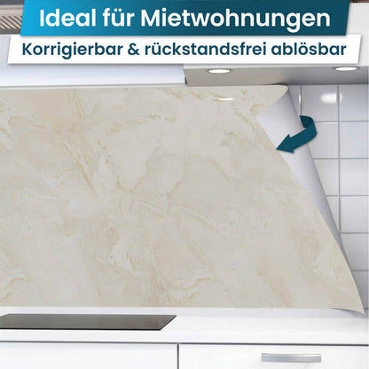 Küchenrückwand selbstklebend - Marmor beige
