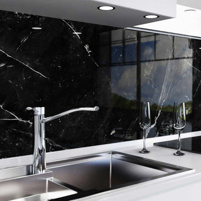 Küchenrückwand selbstklebend - Marmor schwarz