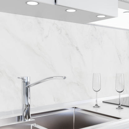 Küchenrückwand selbstklebend - Marmor weiß