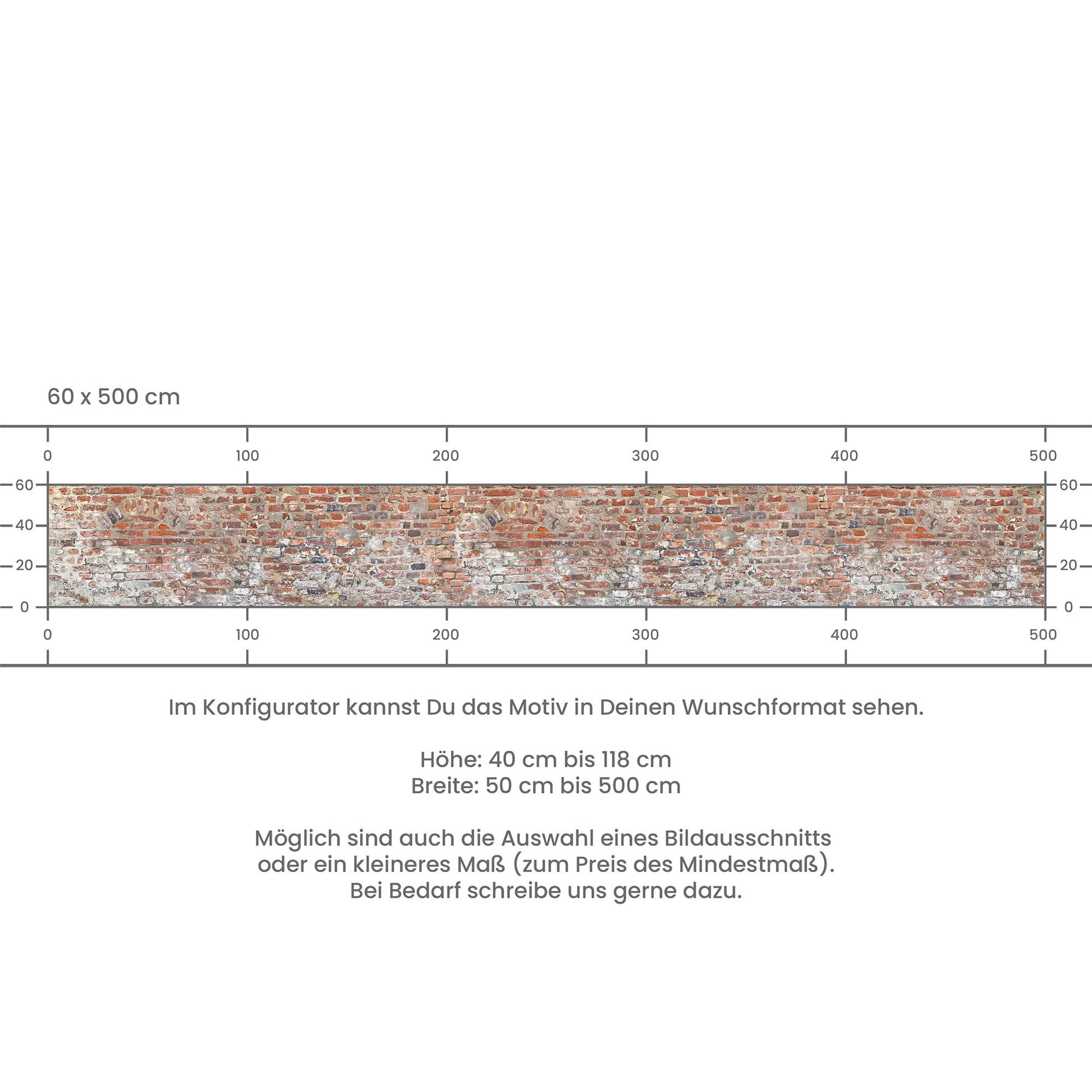 Küchenrückwand selbstklebend - Alte Ziegelmauer