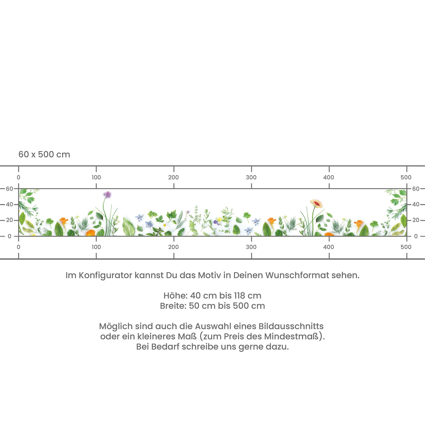 Küchenrückwand selbstklebend - Blüten & Kräuter