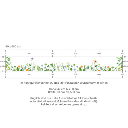 Küchenrückwand selbstklebend - Blüten & Kräuter