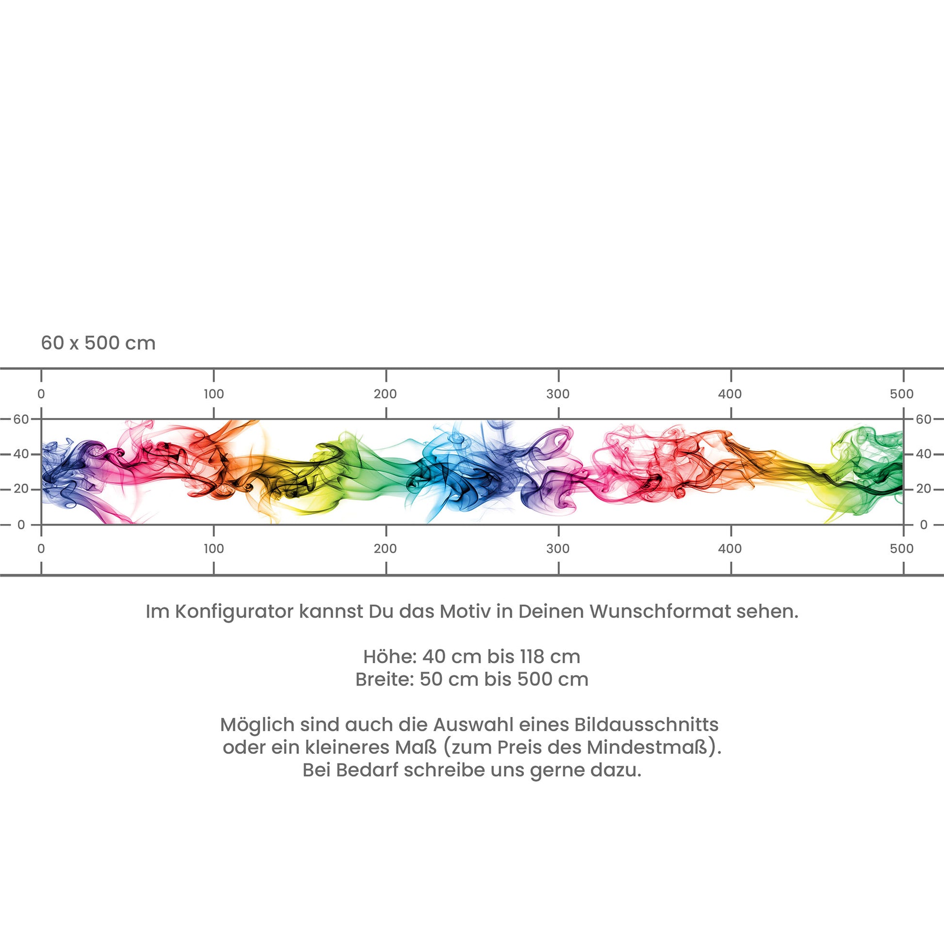 Küchenrückwand selbstklebend - Bunter Rauch
