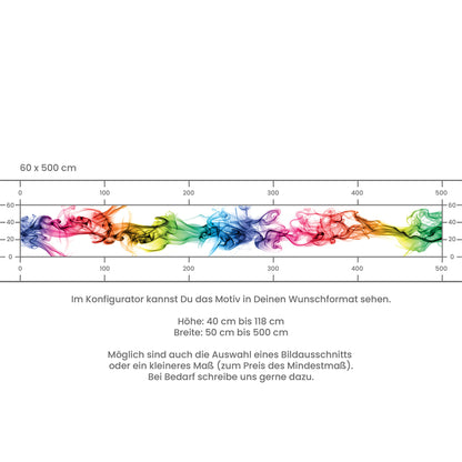Küchenrückwand selbstklebend - Bunter Rauch
