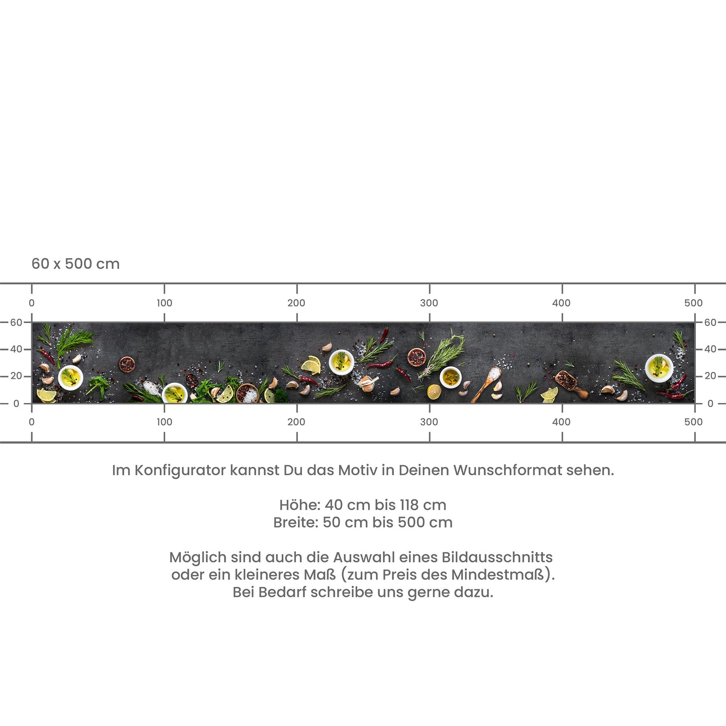 Küchenrückwand selbstklebend - Gewürztafel