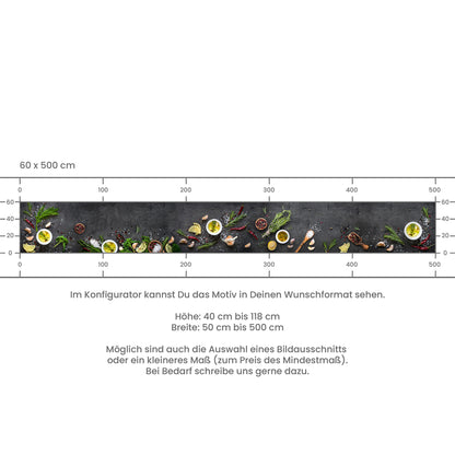 Küchenrückwand selbstklebend - Gewürztafel