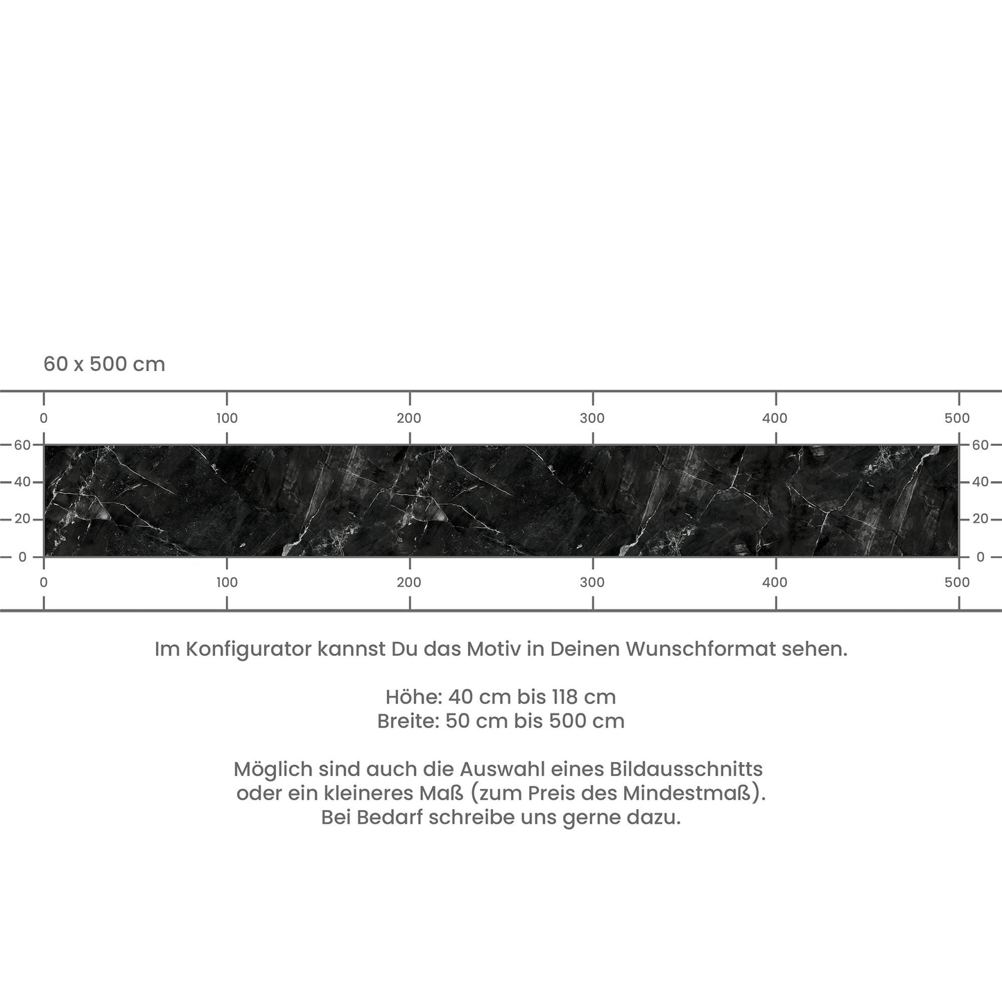 Küchenrückwand selbstklebend - Marmor schwarz