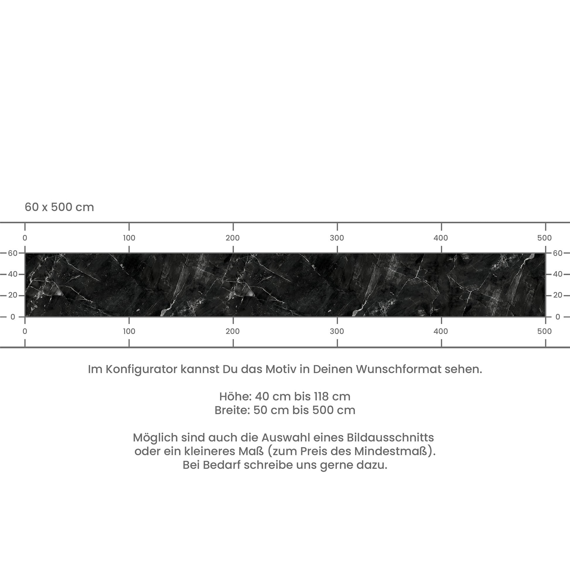 Küchenrückwand selbstklebend - Marmor schwarz