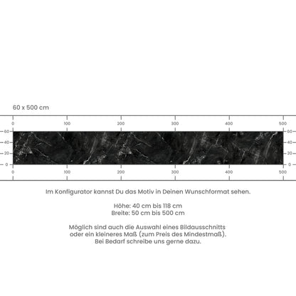Küchenrückwand selbstklebend - Marmor schwarz