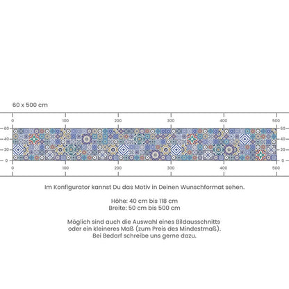 Küchenrückwand selbstklebend - Mosaikfliesen blau