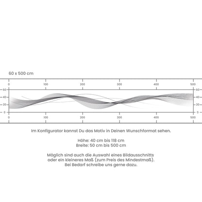 Küchenrückwand selbstklebend - Wellenlinien