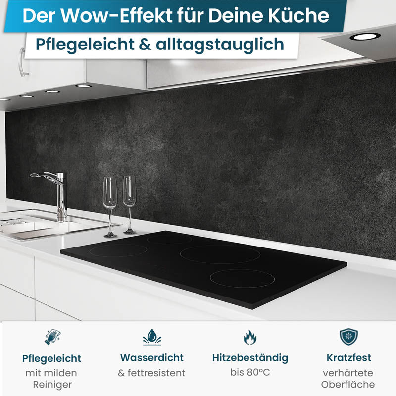 Küchenrückwand selbstklebend - Anthrazit
