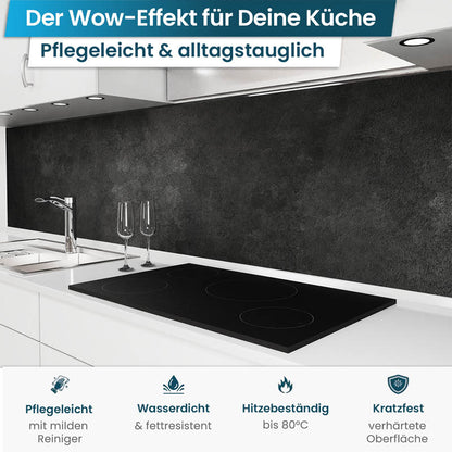 Küchenrückwand selbstklebend - Anthrazit