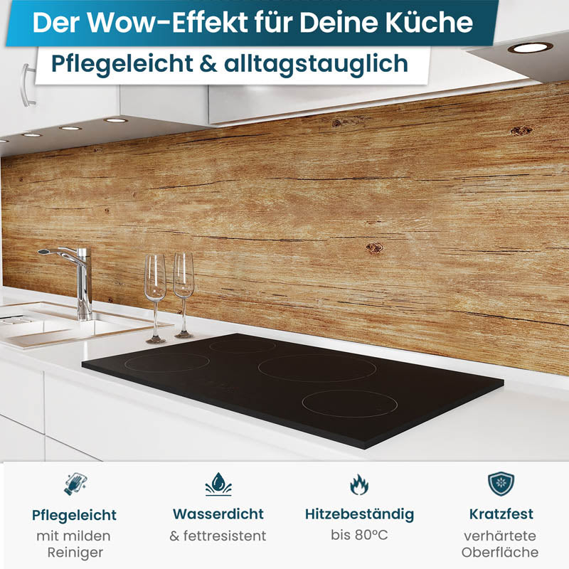 Küchenrückwand selbstklebend - Eiche