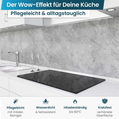 Küchenrückwand selbstklebend - Grauer Stein