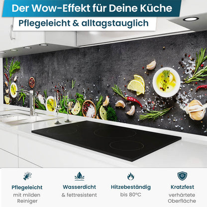 Küchenrückwand selbstklebend - Gewürztafel