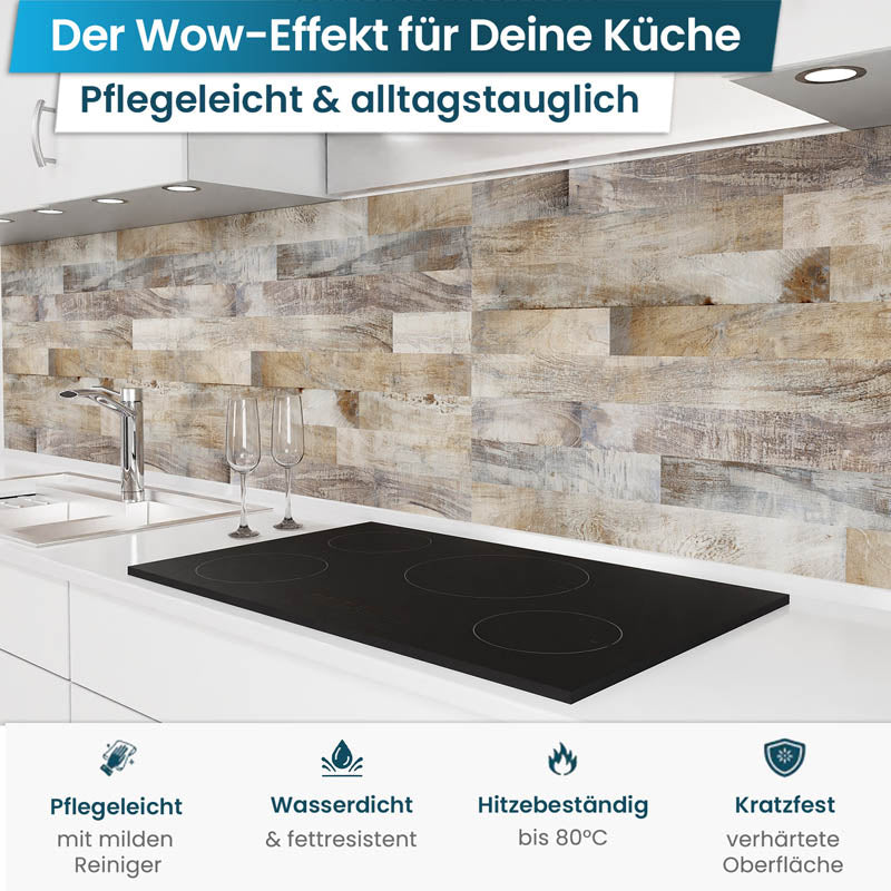 Küchenrückwand selbstklebend - Holzbretter