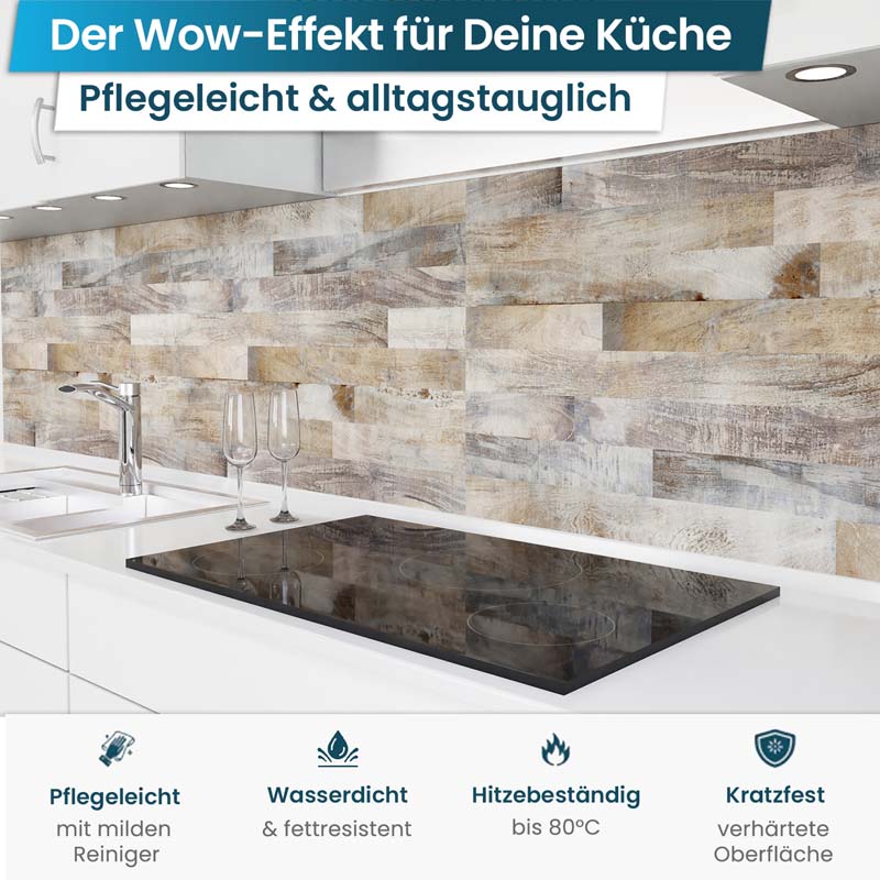 Küchenrückwand selbstklebend - Holzbretter