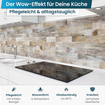 Küchenrückwand selbstklebend - Holzbretter