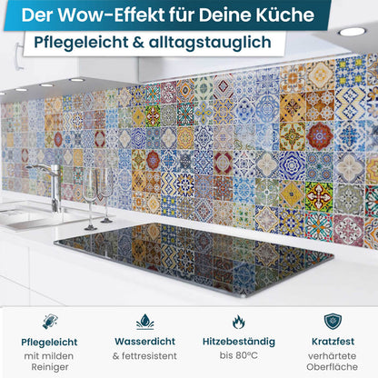 crédence de cuisine adhésive - Carreaux colorés