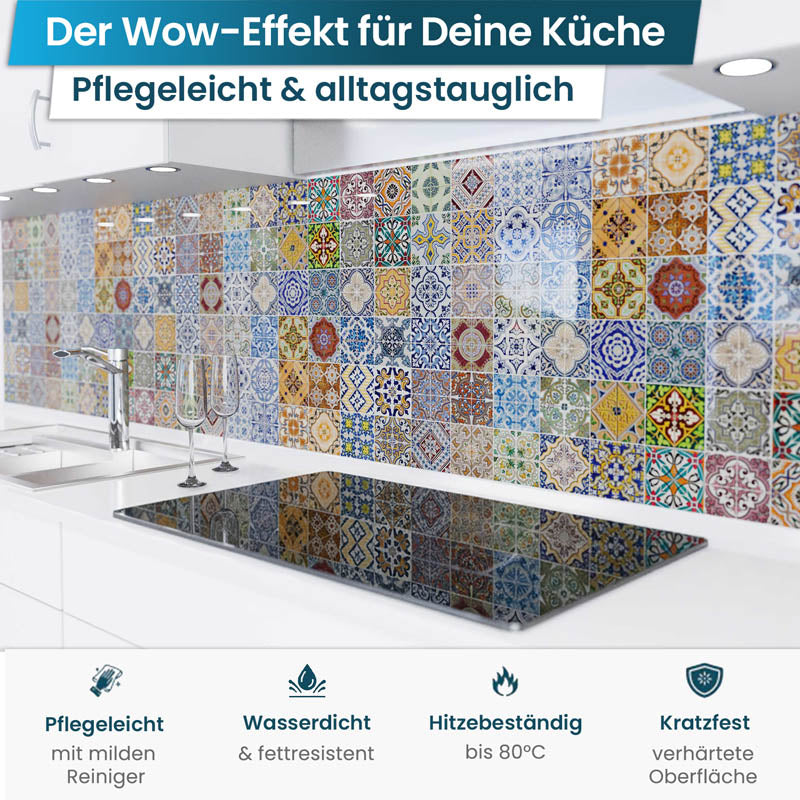 Küchenrückwand selbstklebend - Mosaikfliesen bunt