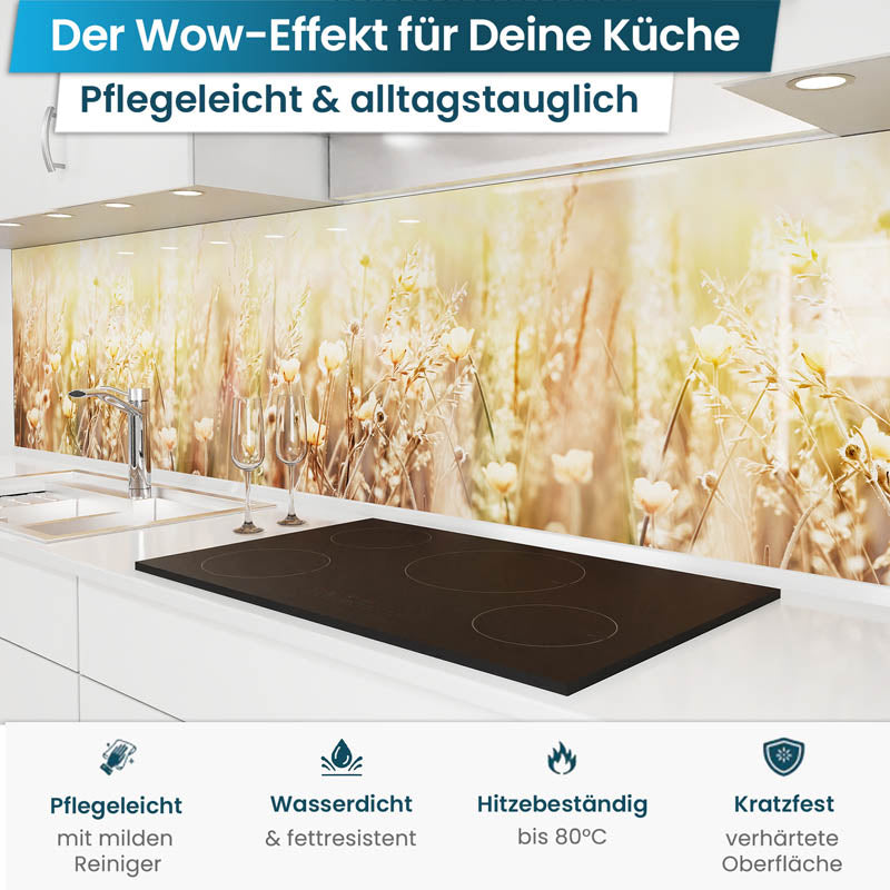 Küchenrückwand selbstklebend - Sommerblüten