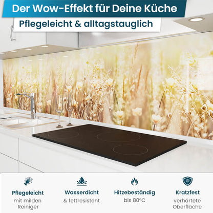 Küchenrückwand selbstklebend - Sommerblüten