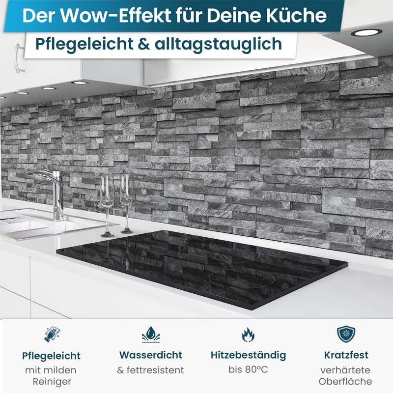 keuken achterwand zelfklevend - Steenwand