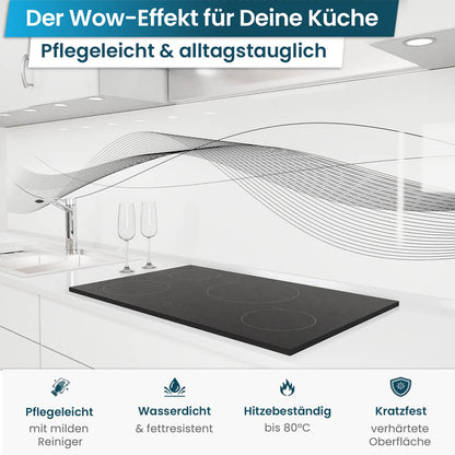 Küchenrückwand selbstklebend - Wellenlinien