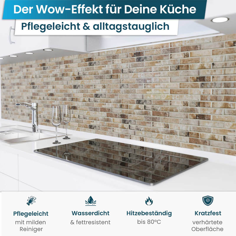 Küchenrückwand selbstklebend - Ziegelsteine
