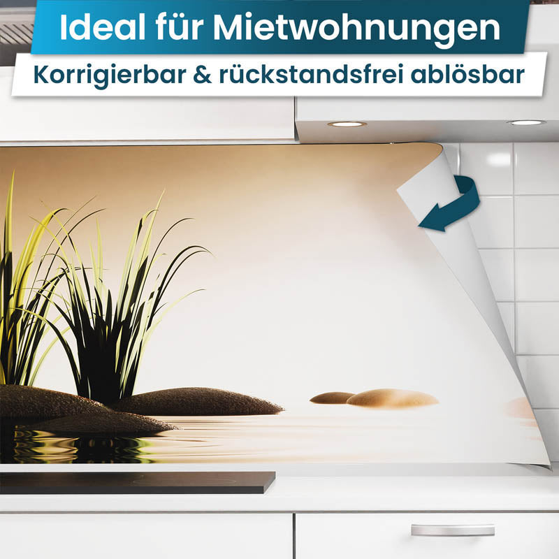 Küchenrückwand selbstklebend - Seesteine Abendgold