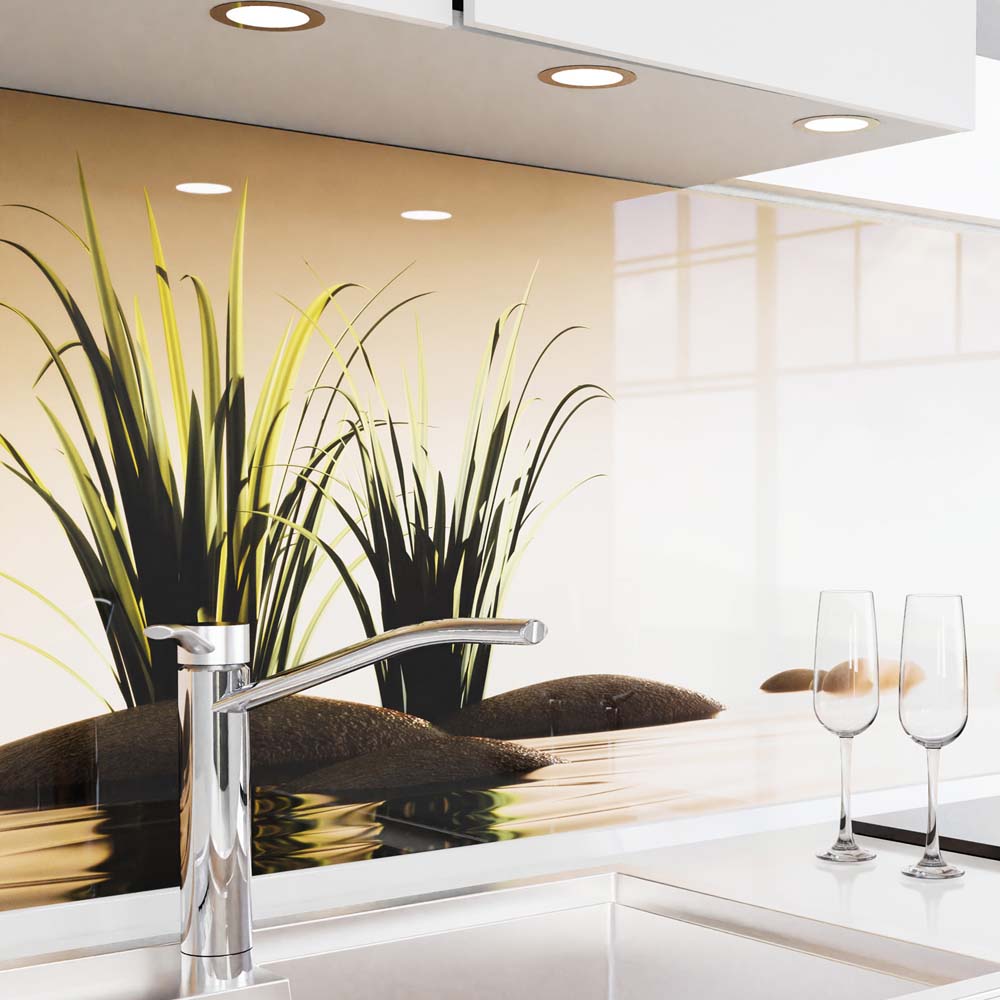 Küchenrückwand selbstklebend - Seesteine Abendgold