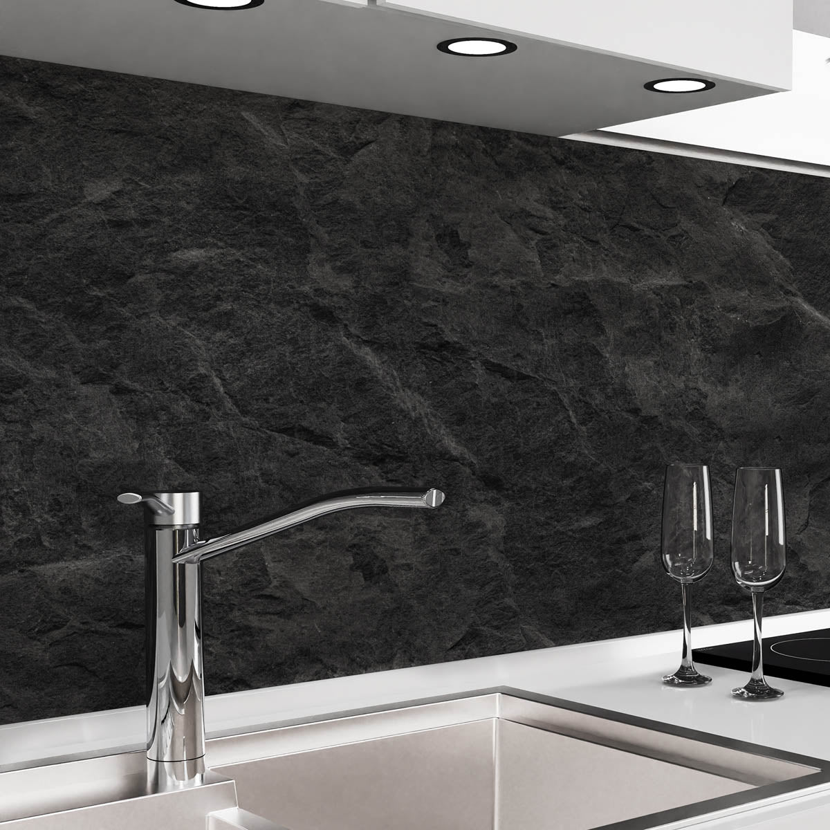 Küchenrückwand selbstklebend - Schiefer