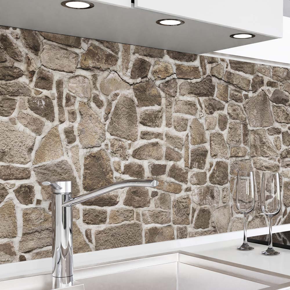 crédence de cuisine adhésive - Roches rustiques