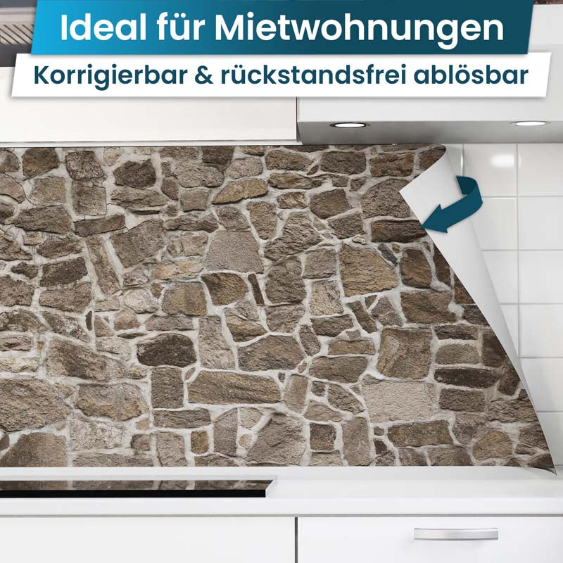 crédence de cuisine adhésive - Roches rustiques