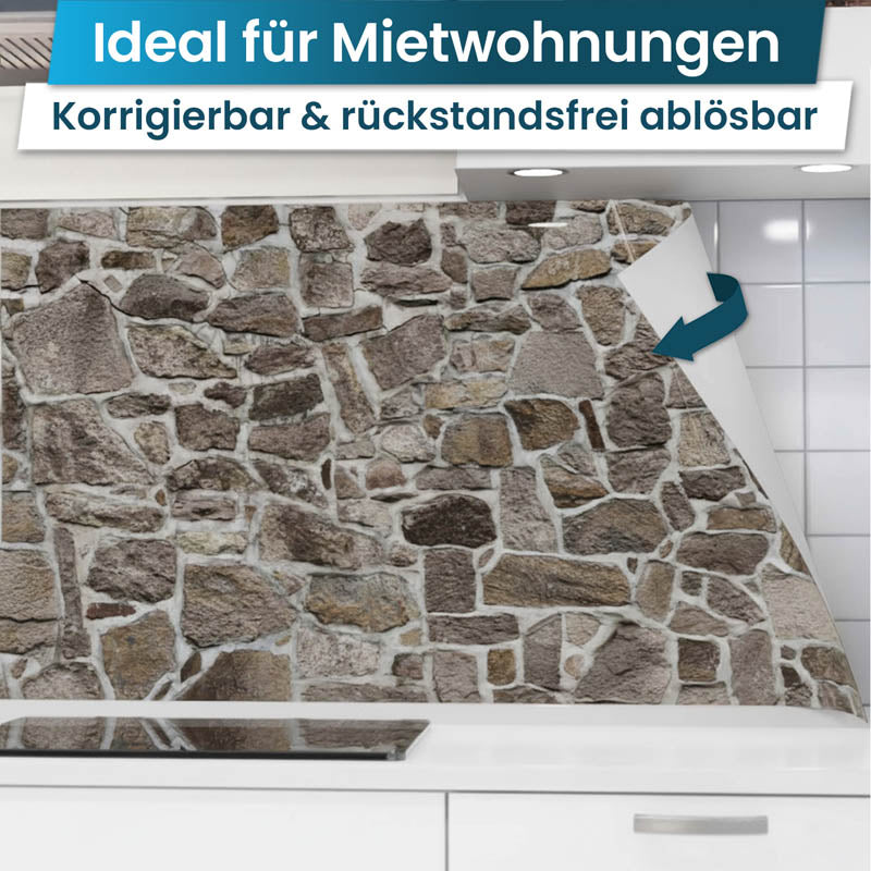 Küchenrückwand selbstklebend - Steinmauer