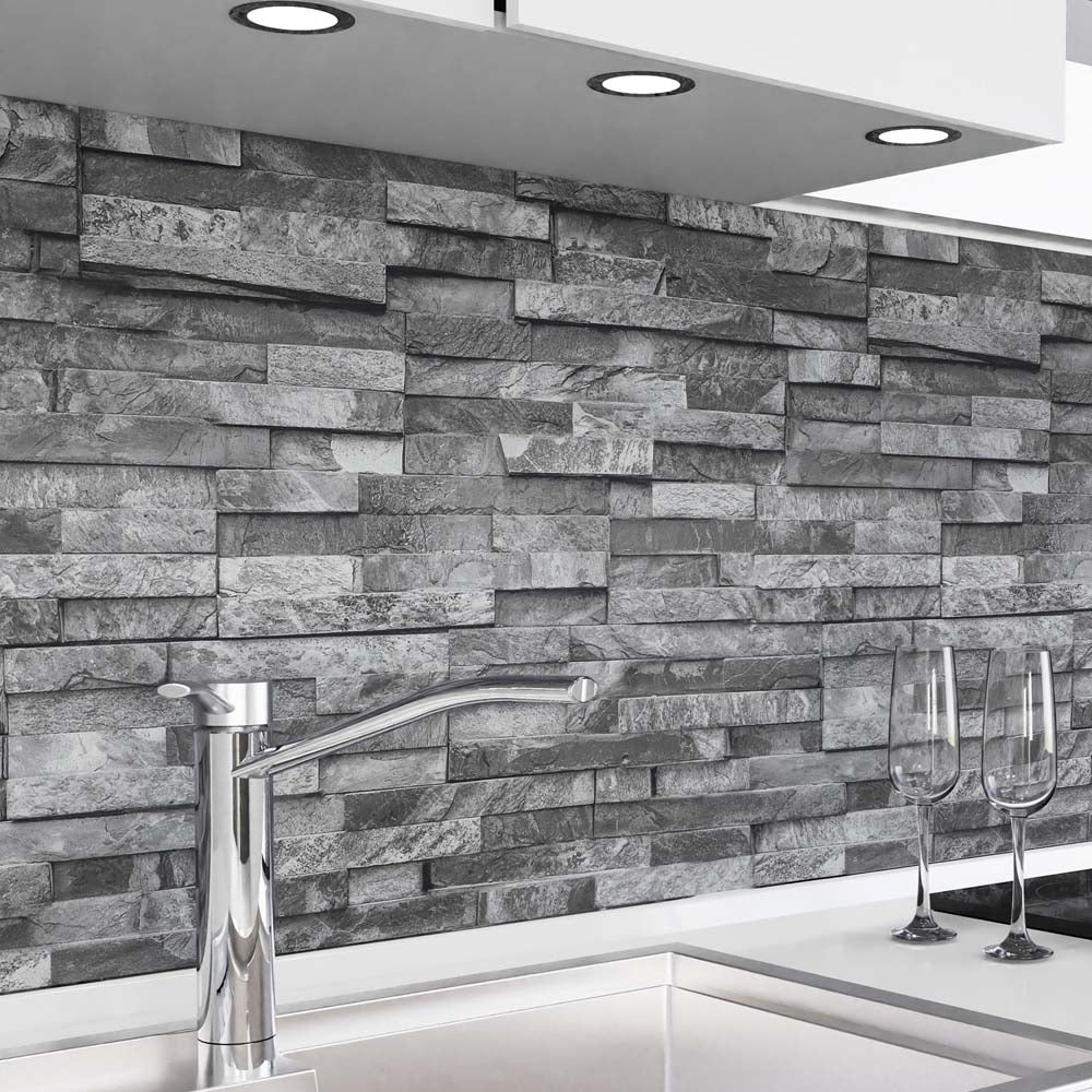 keuken achterwand zelfklevend - Steenwand