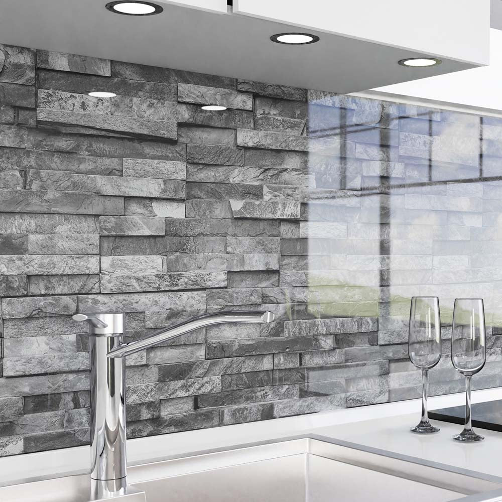 keuken achterwand zelfklevend - Steenwand