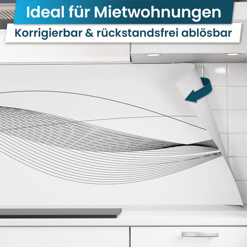 Küchenrückwand selbstklebend - Wellenlinien