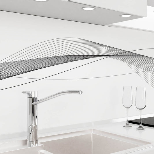 Küchenrückwand selbstklebend - Wellenlinien