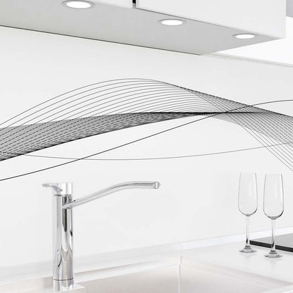 Küchenrückwand selbstklebend - Wellenlinien