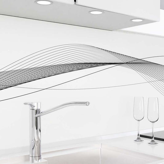 Küchenrückwand selbstklebend - Wellenlinien