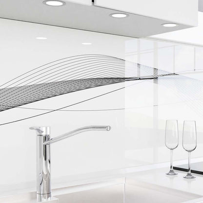 Küchenrückwand selbstklebend - Wellenlinien