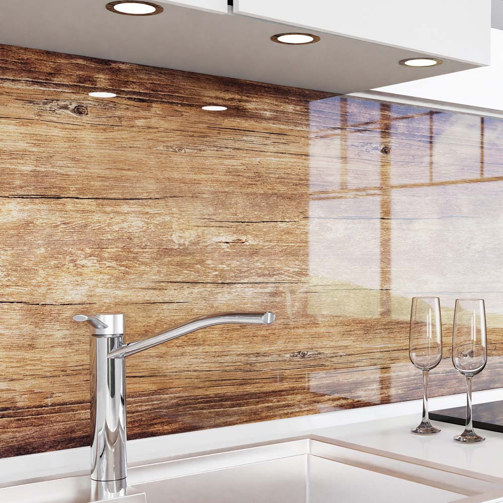 crédence de cuisine adhésive  noyer