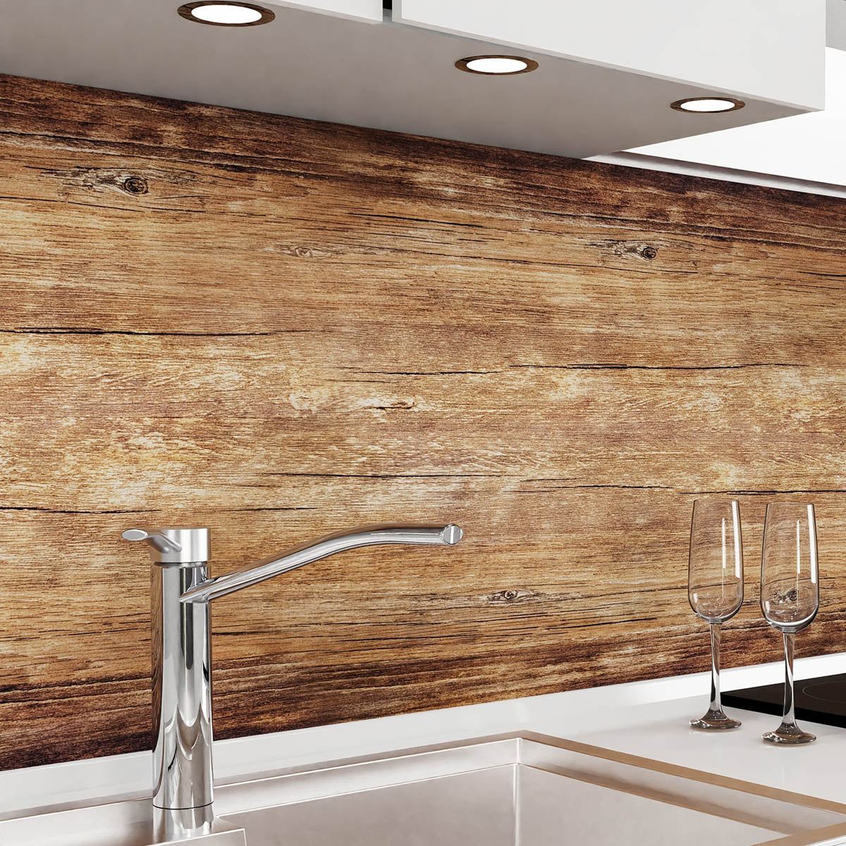 Küchenrückwand selbstklebend - Walnuss