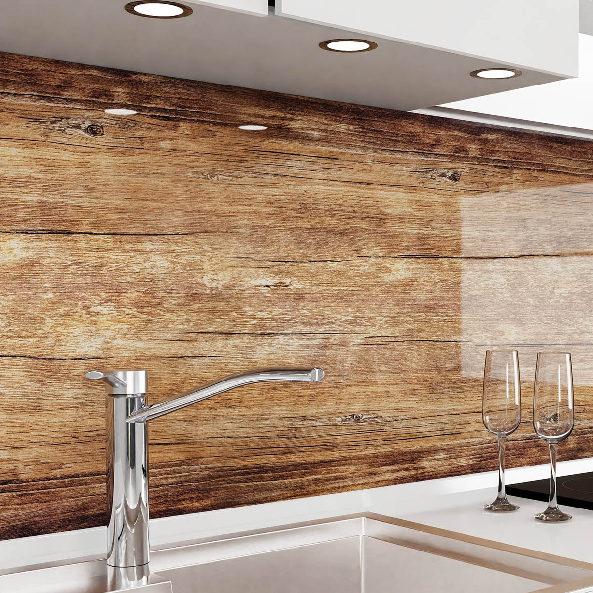Küchenrückwand selbstklebend - Walnuss