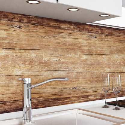 crédence de cuisine adhésive  noyer